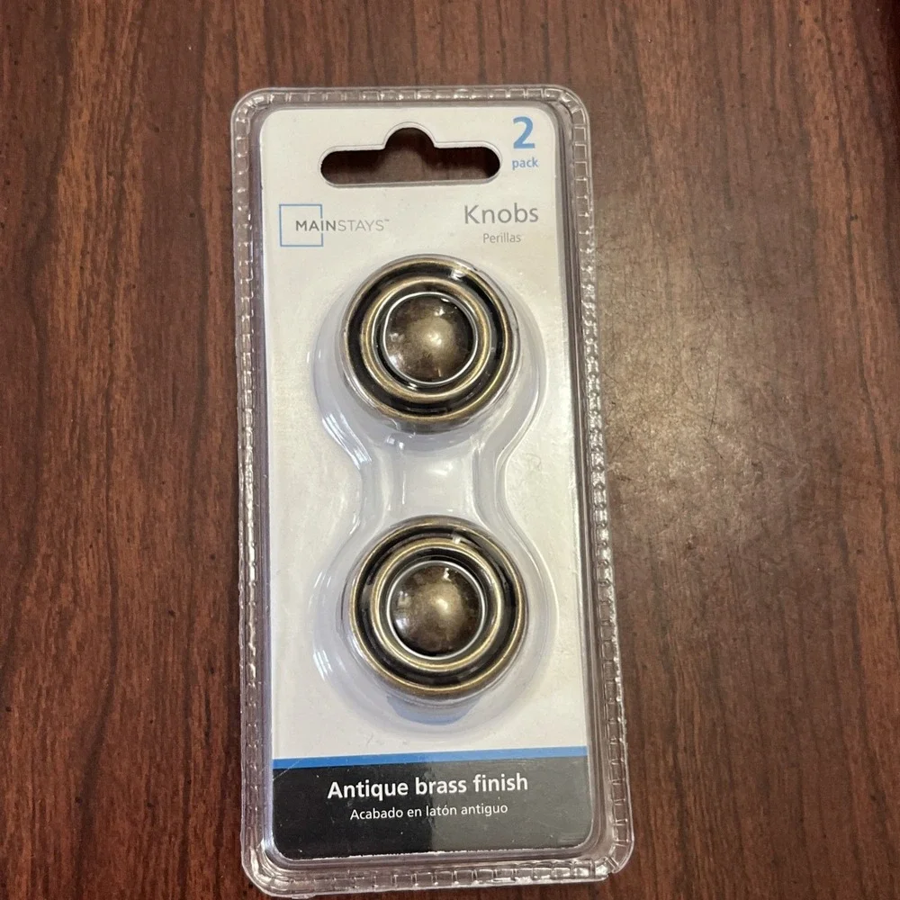 Mainstays‎ 2 Pack Knobs Antique Brass Finish